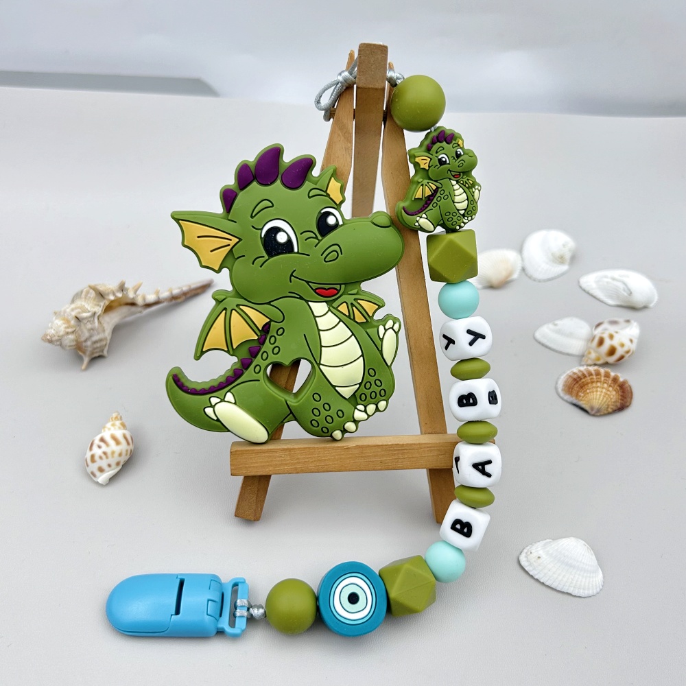 Baby Food Teether - Custom English Russian Silicone Letter Name