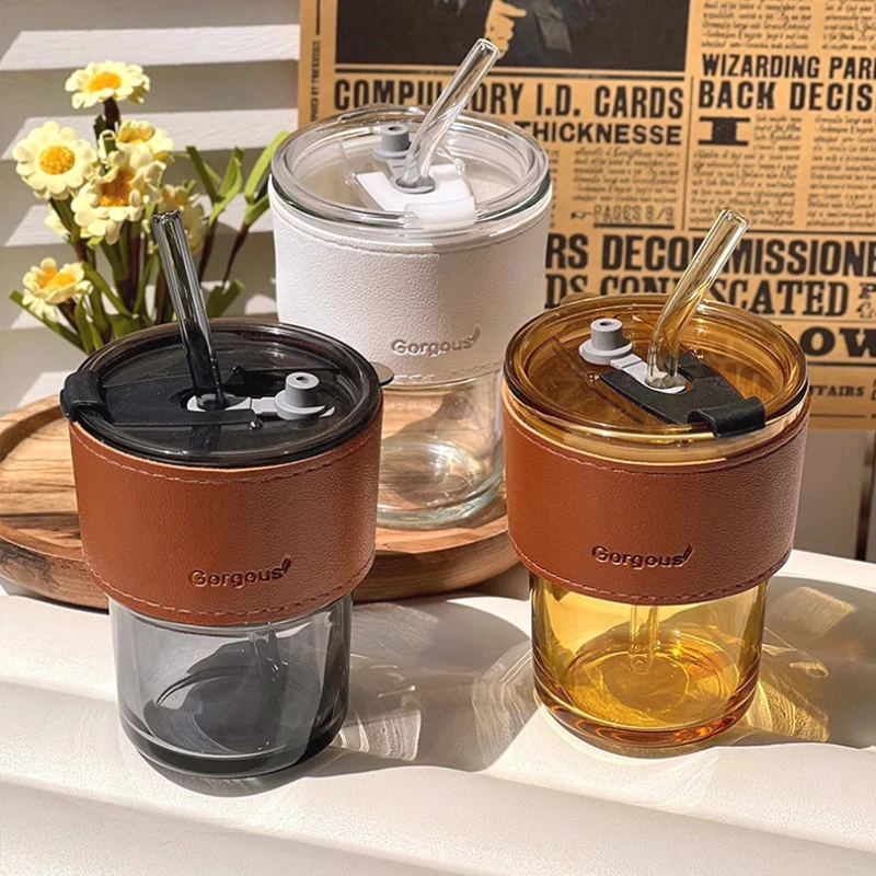 Training Cup Straw - Glass Sipper Cups Reusable Spill-Proof Drinking