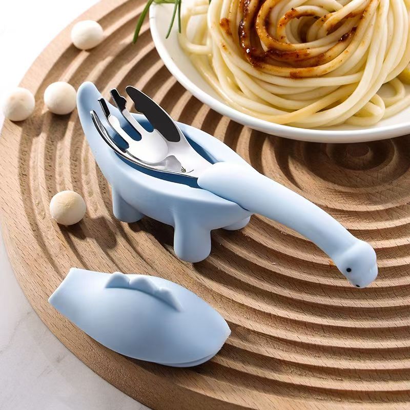 Baby Food Knife Set - Dinosaur Baby Feeding Tableware Set Child