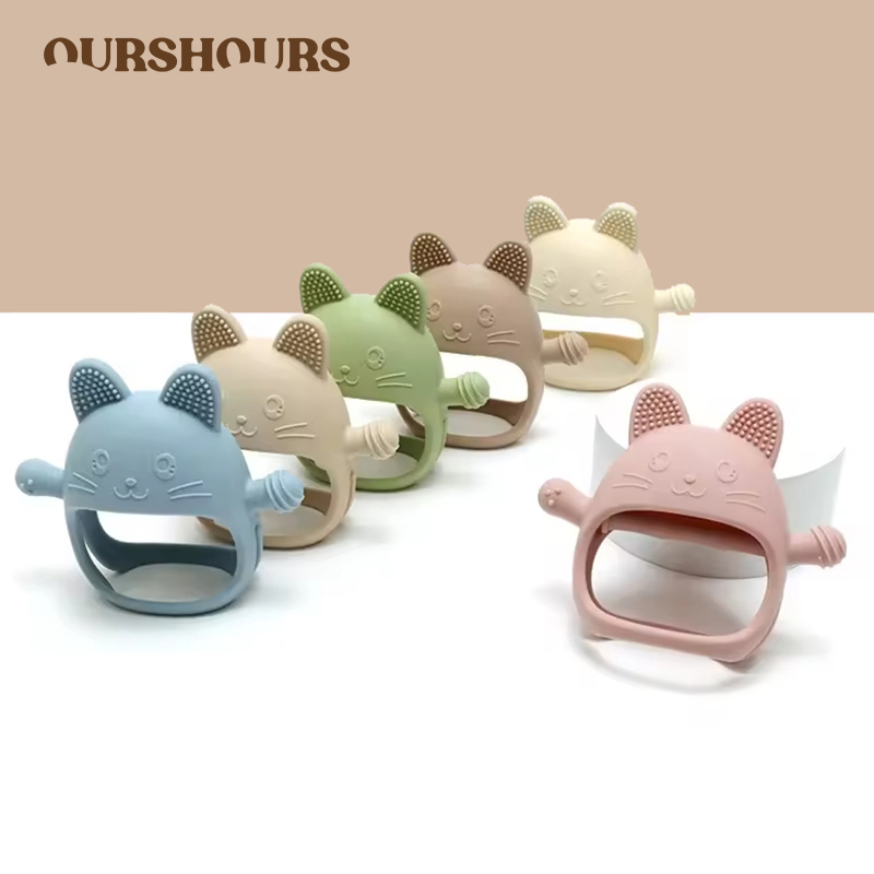 Baby Food Teether - 1PC Baby Silicone Teethers Gloves Toy