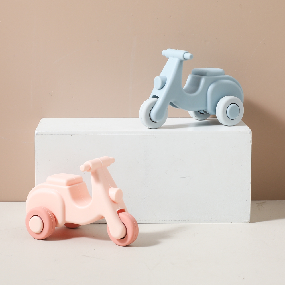 Baby Food Teether - Baby Toys Montessori Silicone Electric Motorcycle