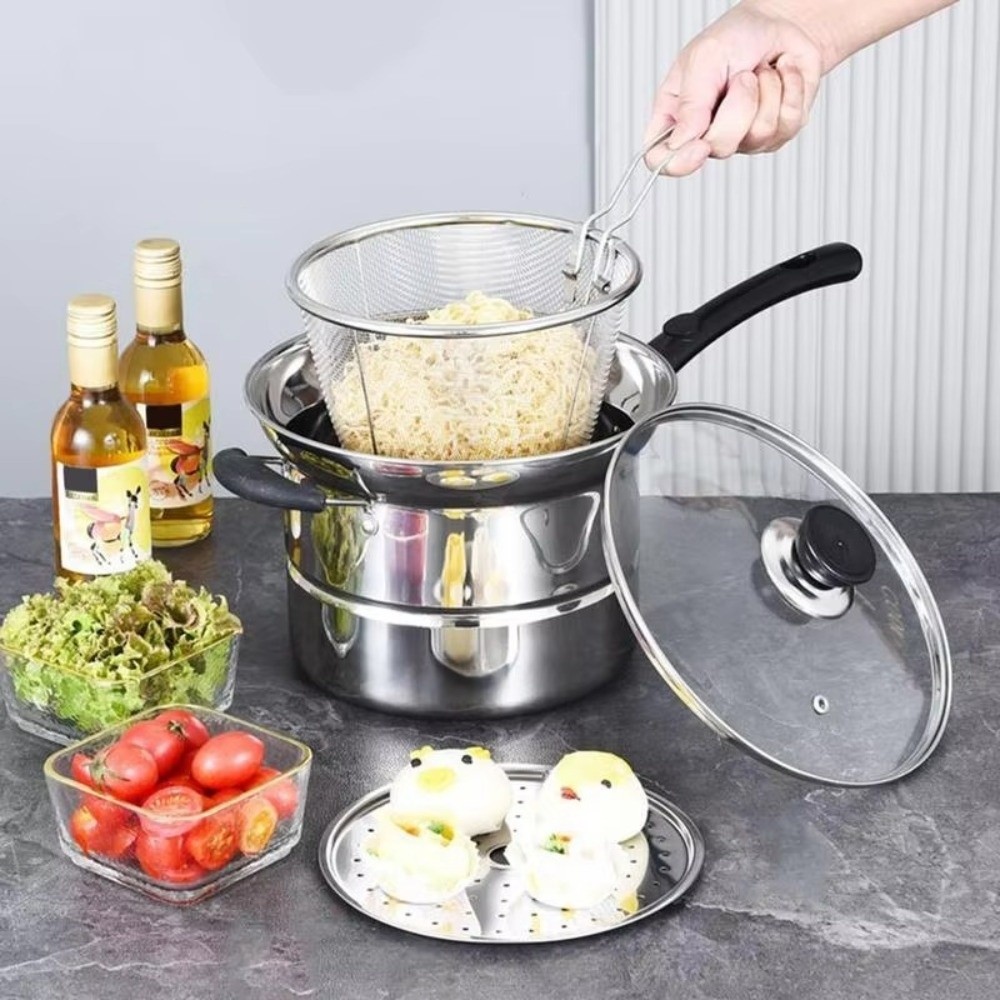 Baby Food Filter - 4pcs Stainless Steel Fryer Pot Mesh