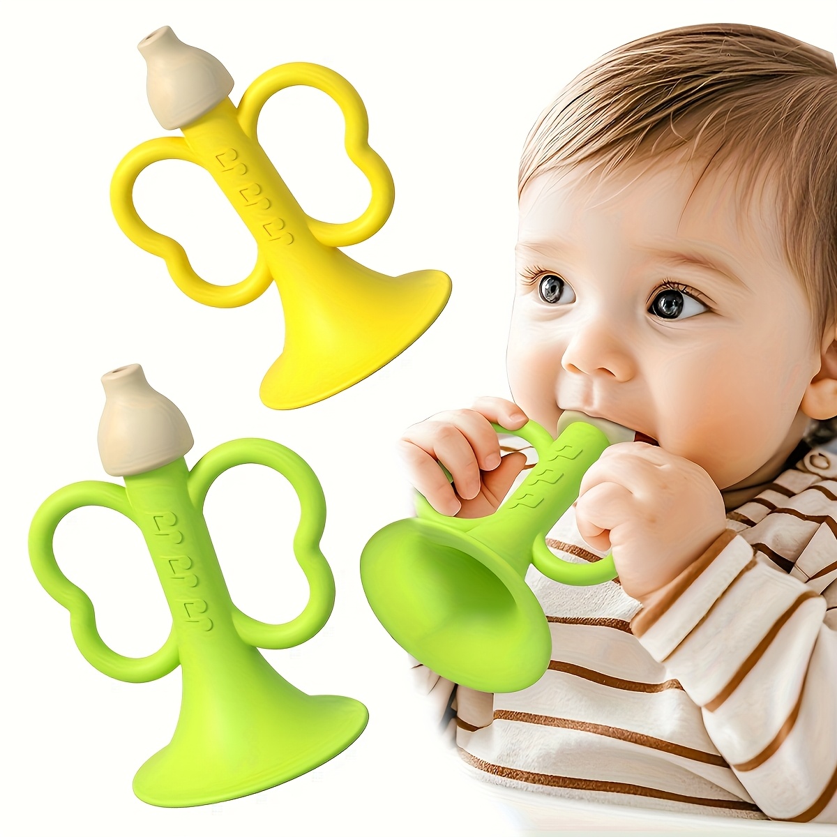 Baby Food Teether - Baby Teething Horn, Baby Tooth Sensory
