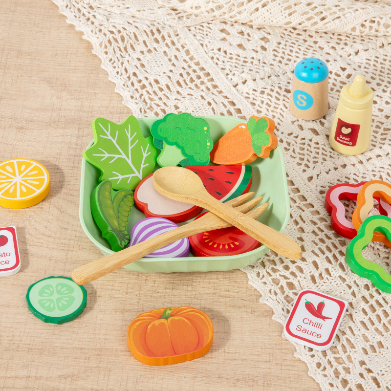 Wooden Simulation Salad Preten - đánh giá và giá Baby Food Under 1 Year