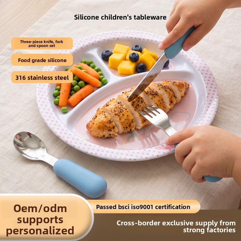 Food grade silicone baby table - đánh giá và giá Baby Food Knife Set