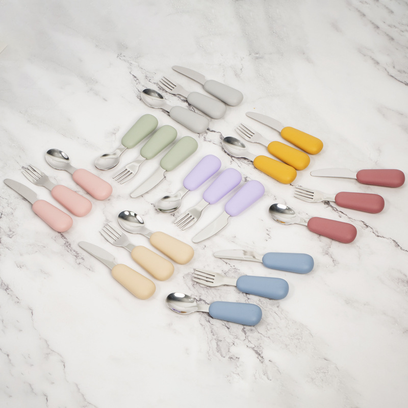 Food grade silicone baby table - đánh giá và giá Baby Food Knife Set