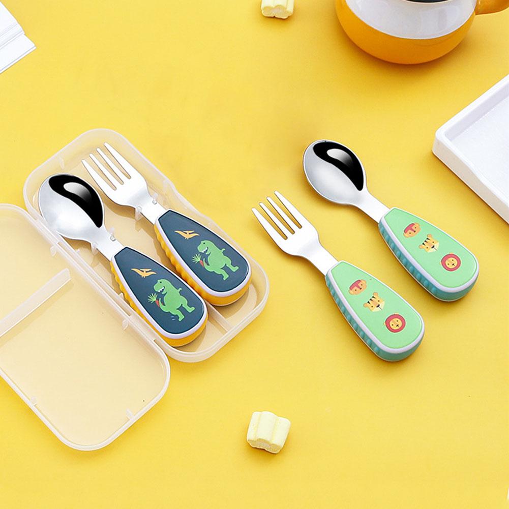2pcs Cute Tableware Food Train - đánh giá và giá Baby Food Knife Set