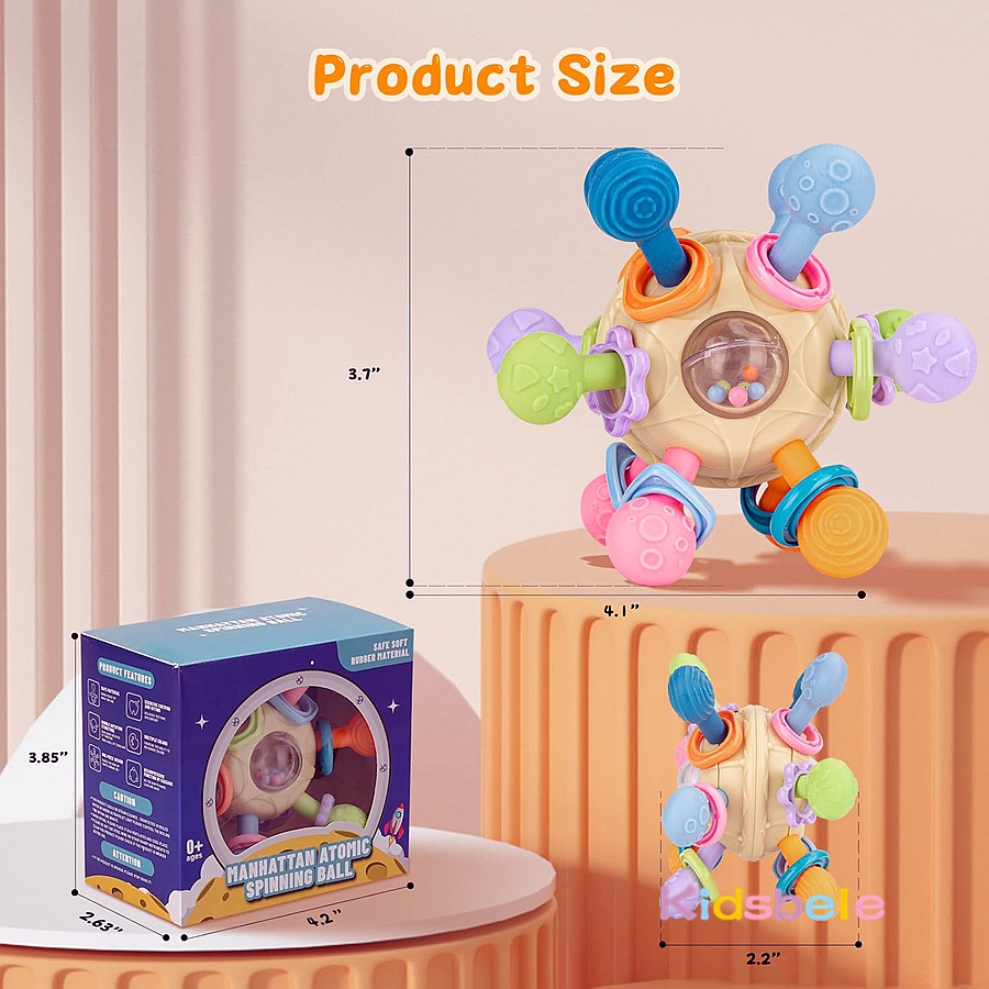 Newborn Infant Shake Grab Spin - đánh giá và giá Baby Food Teether