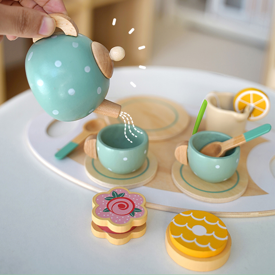 Wooden Afternoon Tea Set Toy P - đánh giá và giá Baby Food Under 1 Year