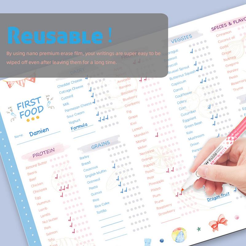 Reusable First Foods Tracker C - đánh giá và giá Baby Food List