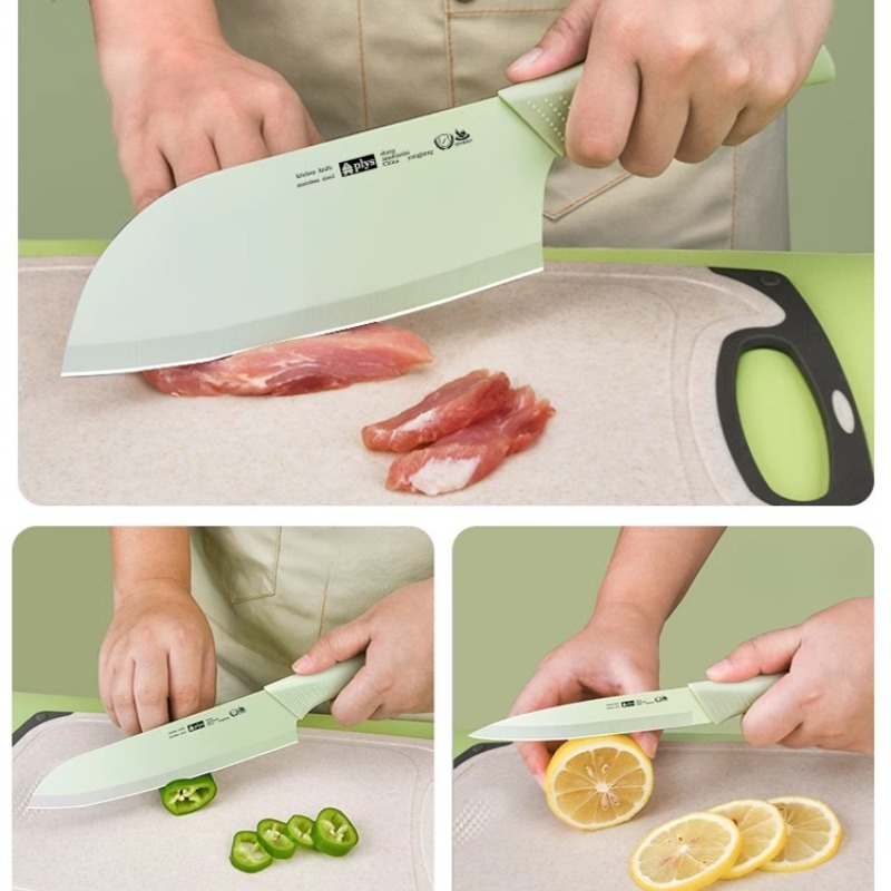 3Pcs Gradient Color Stainless  - đánh giá và giá Baby Food Knife Set