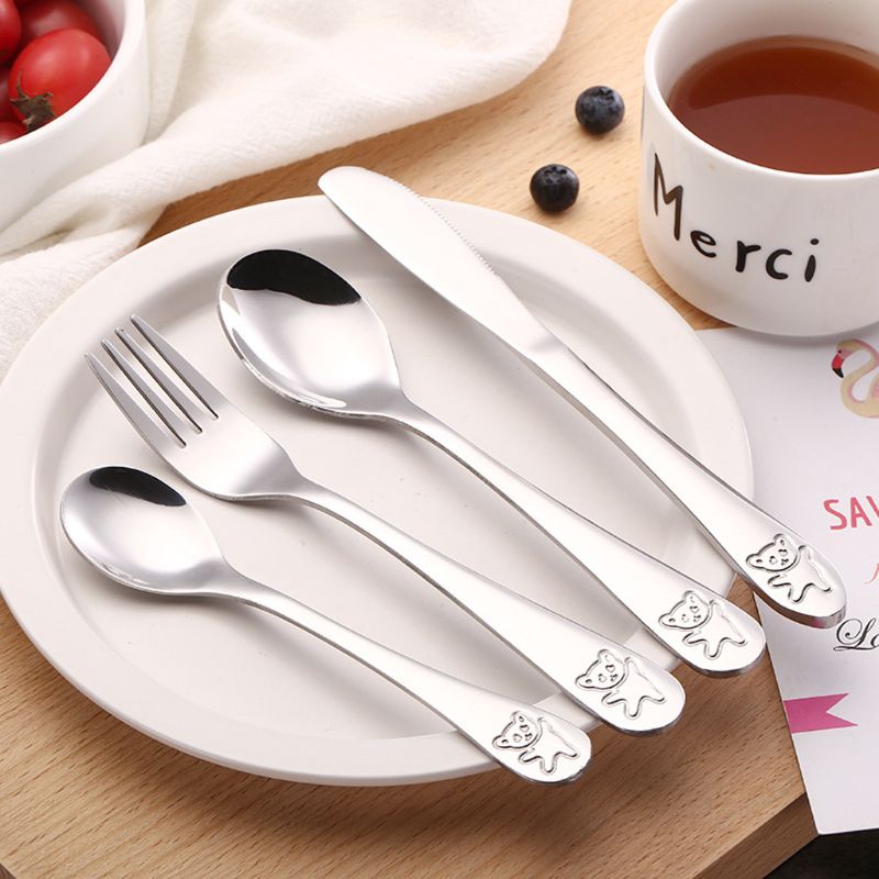 4 Pcs/set Baby Teaspoon Spoon  - đánh giá và giá Baby Food Knife Set