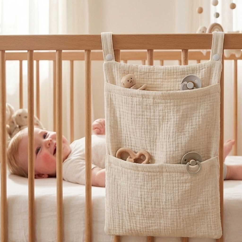 Pure Cotton Baby Crib Hanging  - đánh giá và giá Baby Puree Pouch
