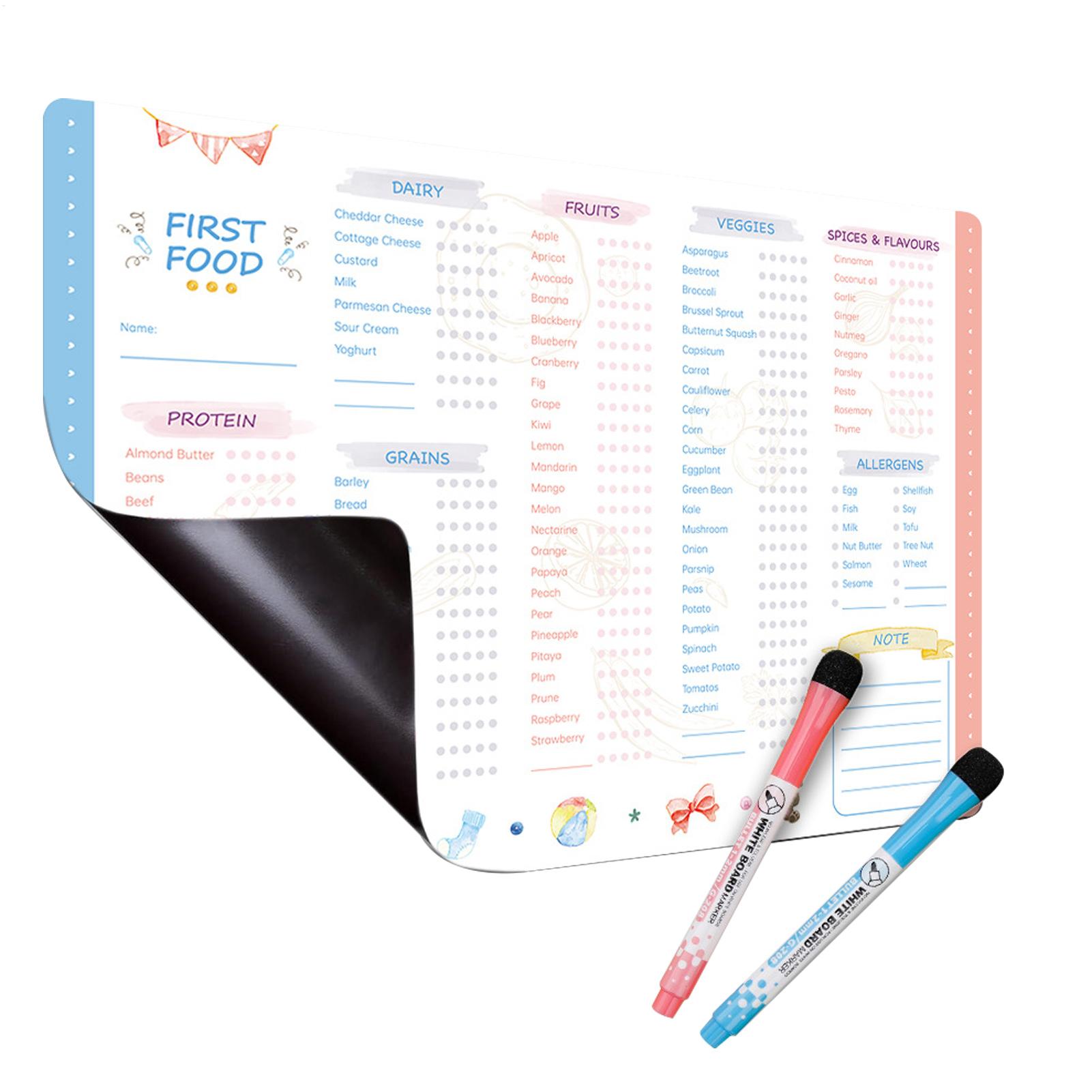 Infant Food Tracking Chart Mag - đánh giá và giá Baby Food List