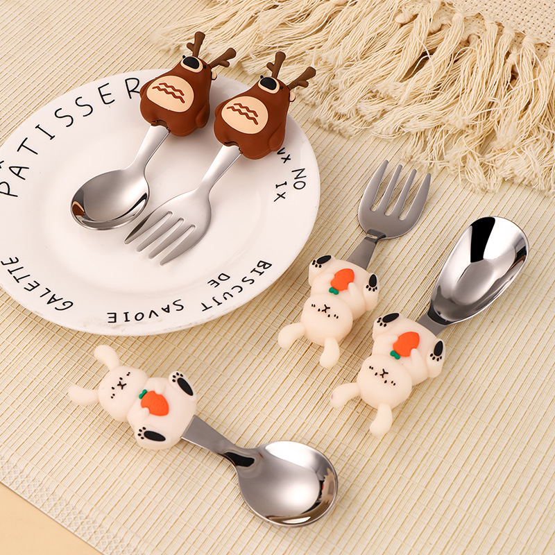 Stainless Steel Kids Spoon & F - đánh giá và giá Baby Food Knife Set