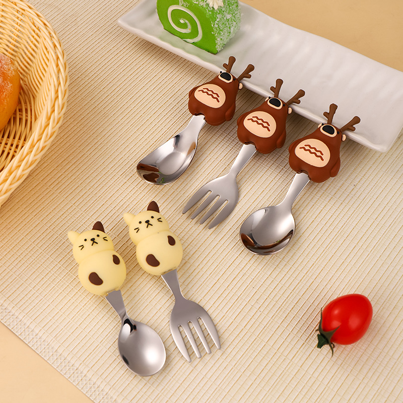 Stainless Steel Kids Spoon & F - đánh giá và giá Baby Food Knife Set