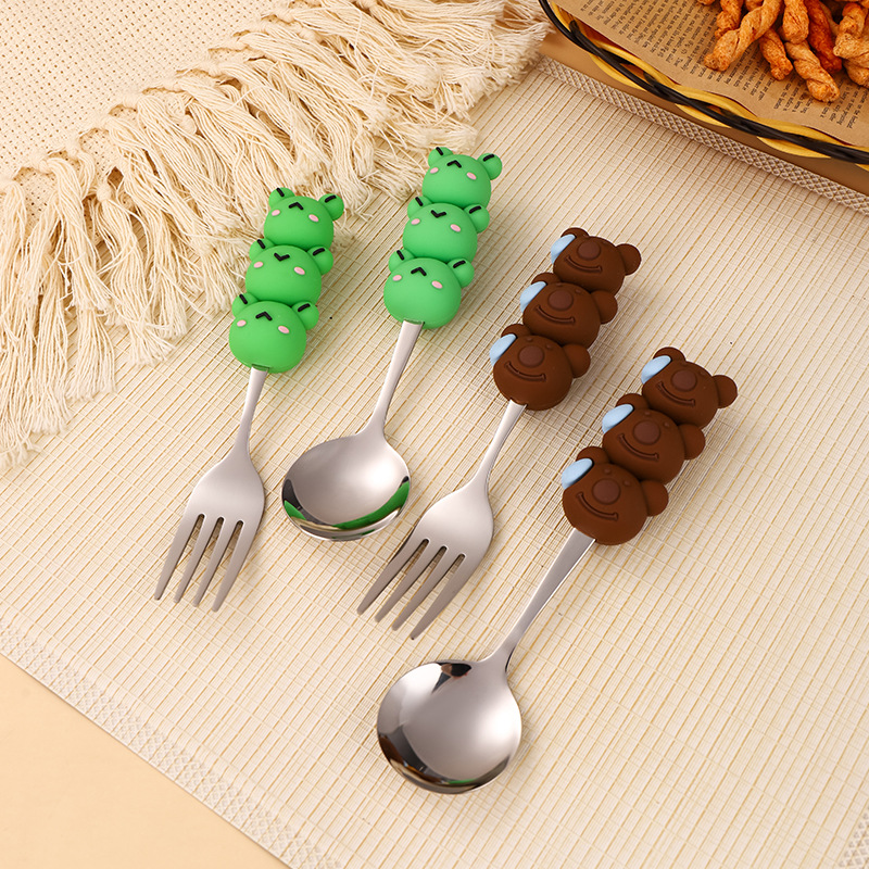 Stainless Steel Kids Spoon & F - đánh giá và giá Baby Food Knife Set