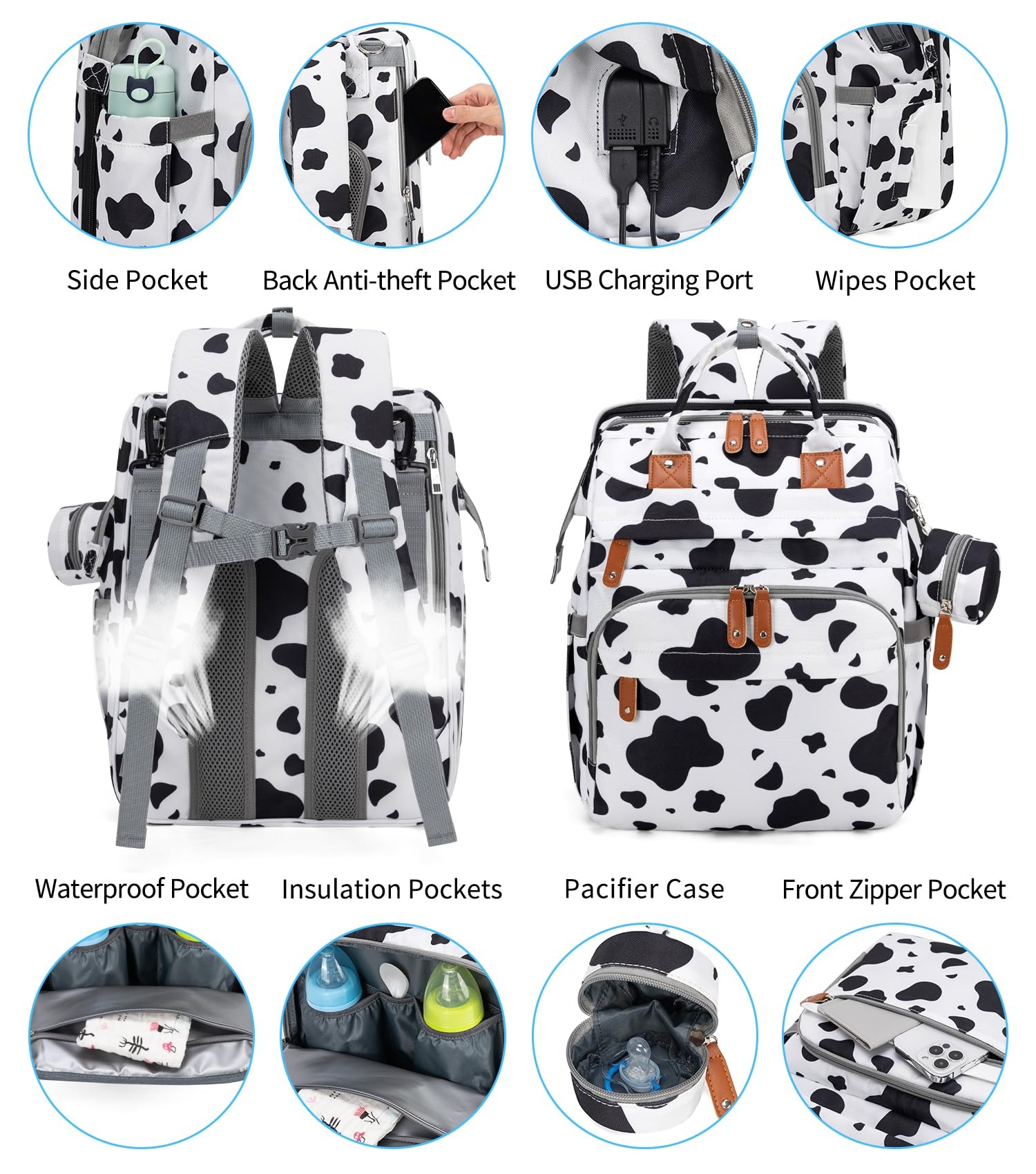 KABAQOO Diaper Bag Backpack wi - đánh giá và giá Baby Puree Pouch