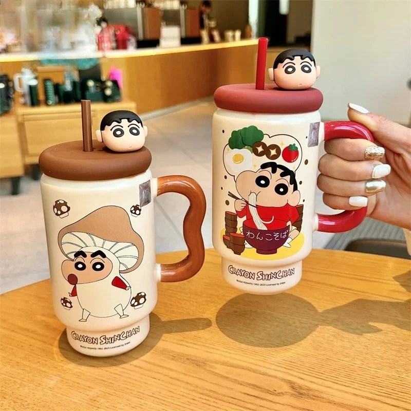 X&W Crayon Shin-Chan Ceramics  - đánh giá và giá Training Cup Straw
