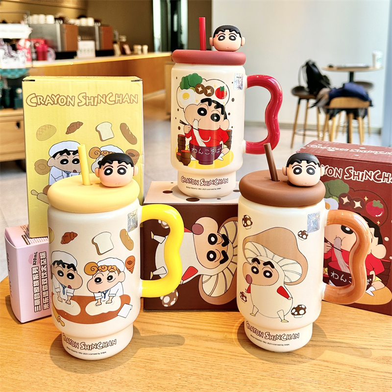 X&W Crayon Shin-Chan Ceramics  - đánh giá và giá Training Cup Straw