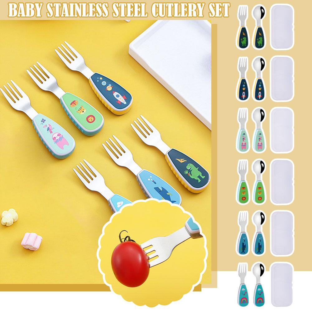 2Pc/set Children Short Handle  - đánh giá và giá Baby Food Knife Set