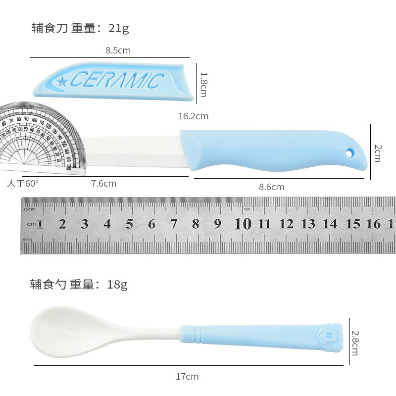 Baby food three piece ceramic  - đánh giá và giá Baby Food Knife Set