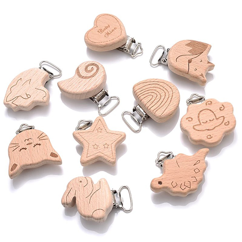 5Pcs Wooden Pacifier Clip Food - đánh giá và giá Baby Food Natural