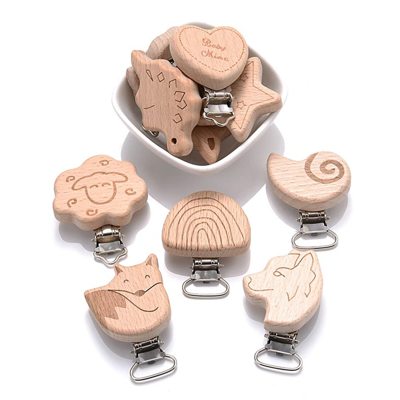 5Pcs Wooden Pacifier Clip Food - đánh giá và giá Baby Food Natural